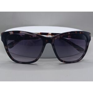 Nine West NW557S Womens Full Rim Square Tortoise Shell Smoke Lens Sunglasses